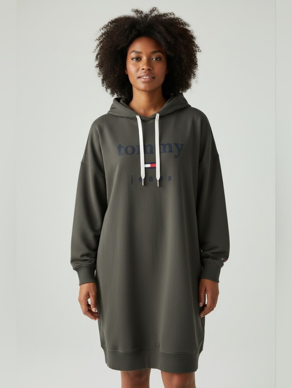 Women’s Tommy Jeans Olive Green Hoodie Dress NWT XL